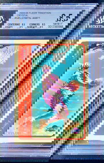 Missing Serial #/150 2004-05 Lebron James Fleer Tradition Crystal #140 BGS 8.5 with 2-9.5’s