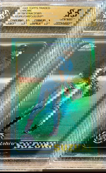 2001 Topps Chrome Ichiro Suzuki RC Rookie Retrofractor BGS 9.5 Gem Mint Low Pop!