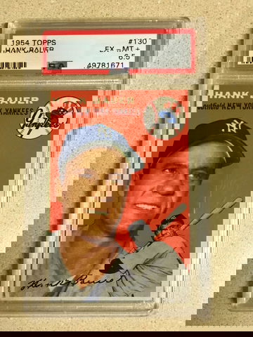 1954 Topps #130 Hank Bauer PSA 6 . 5 EX-MT+ YANKEES 7