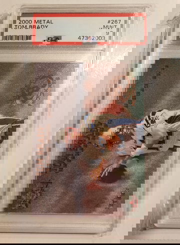 TOM BRADY 2000 Metal 🏉 RC #267 PSA 9 