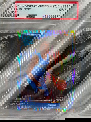 2018-19 Donruss Optic Luka Doncic Shock Prizm Rated Rookie #177 PSA 9 MINT