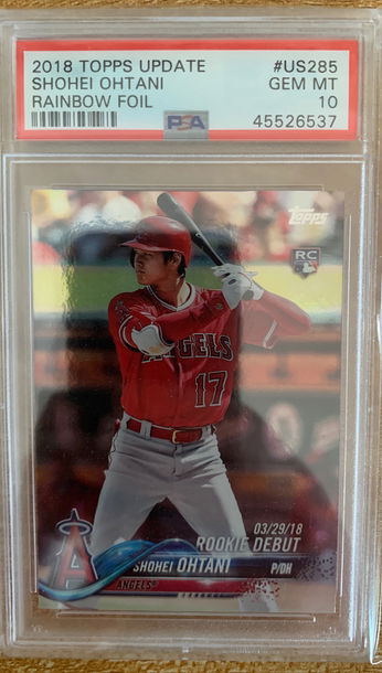 2018 Topps Update Shohei Ohtani RC Rainbow Foil PSA 10