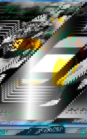 2020 Black Panini Blitz Patch RC AJ Dillon /250