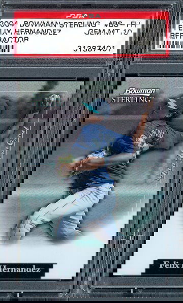 FELIX HERNANDEZ 2004 BOWMAN STERLING REFRACTOR #BS-FH 134/199 PSA 10 RC