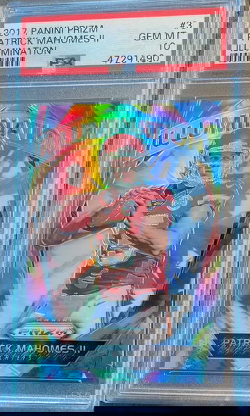 2017 Panini Prizm Patrick Mahomes ILLUMINATION SILVER PSA 10 GEM MINT #3 ROOKIE RC