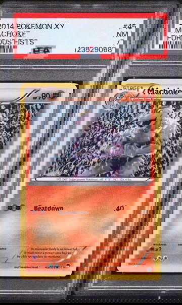 2014 Pokemon XY Furious Fists Machoke #45 PSA 7