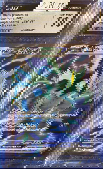 2024 Pokémon Black Kyurem ex Surging Sparks 218/191 Ultra Rare CGC 10 Gem Mint