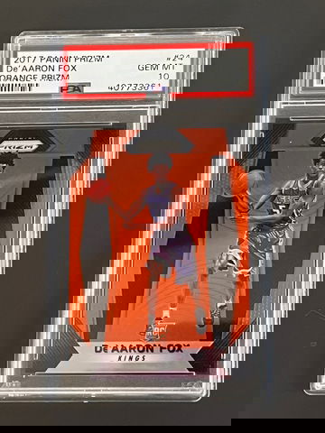 De’aaron fox 2017-18 orange panini prizm psa 10