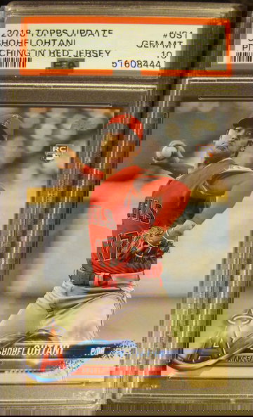 2018 Topps Update Shohei Ohtani Pitching In Red Jersey PSA 10 Gem-Mint