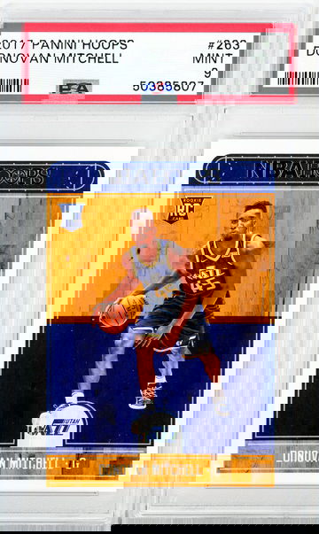 2017 NBA Hoops Donovan Mitchell PSA 9