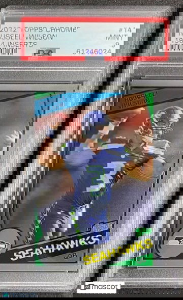 Russell Wilson 2012 Topps Chrome 1984 Inserts #14 RC Rookie Steelers - PSA 9