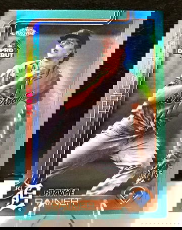 2025 Topps Chrome Pro Debut  Bryce Rainer  Aqua Refractor  /75  Tigers