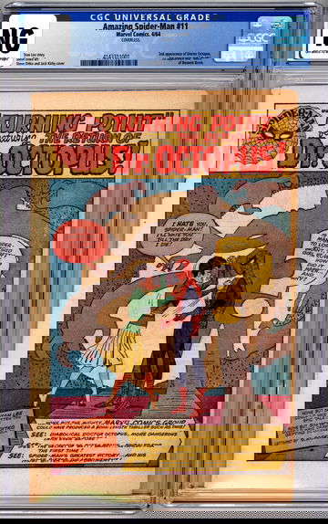 AMAZING SPIDER-MAN #11 CGC-NG STAN LEE STEVE DITKO 2ND DOC-OCK -COVERLESS- 1964