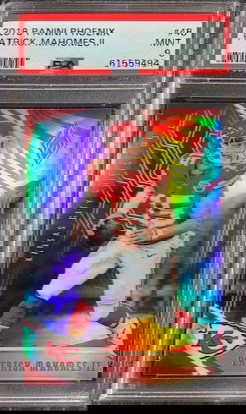 2018 Panini Phoenix Refractor Patrick Mahomes ll #48 Second Year PSA 9 Mint MVP