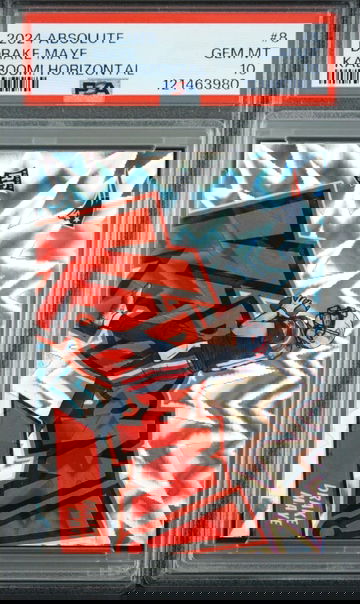 2024 Absolute Drake Maye Kaboom Horizontal RC SSP #8 Patriots PSA 10