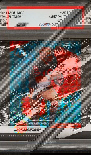 2021 Panini Mosaic Joe Montana Genesis PSA 10