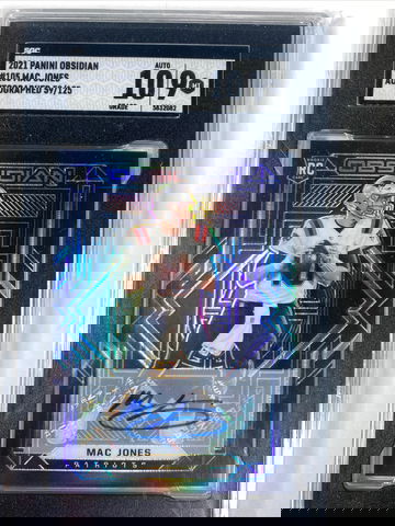 Mac Jones 2021 Obsidian Auto Autograph Rookie RC #59/125 SGC 9 Auto 10 Patriot