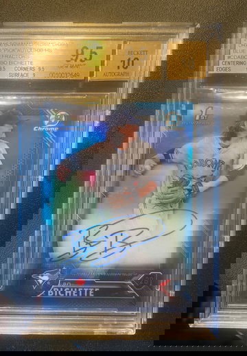 Bo Bichette blue refractor auto bgs 9.5/10 auto