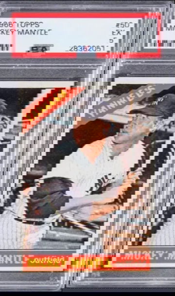 1966 Topps Mickey Mantle #50 PSA 5 EX