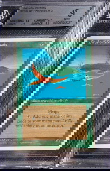 1995 MTG Magic The Gathering 4th Edition Birds of Paradise BGS 9 Mint Vintage