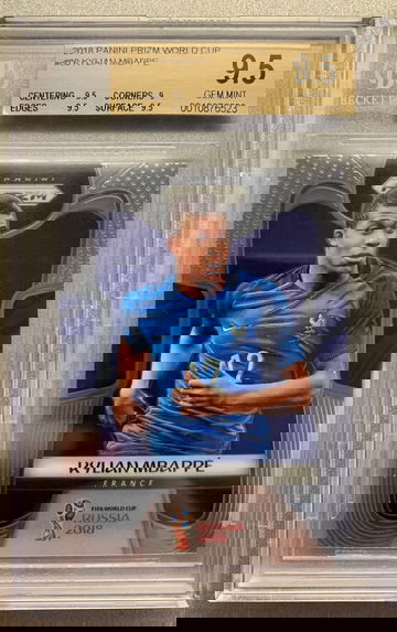 KYLIAN MBAPPE 2018 WORLD CUP ROOKIE PRIZM BGS 9.5 GEM MINT