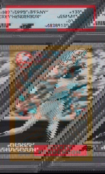 1987 Topps Tiffany Rickey Henderson PSA 10 Gem Mint