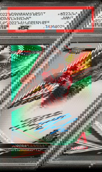 2022 Bowman's Best Jordan Lawler Autograph Green /99