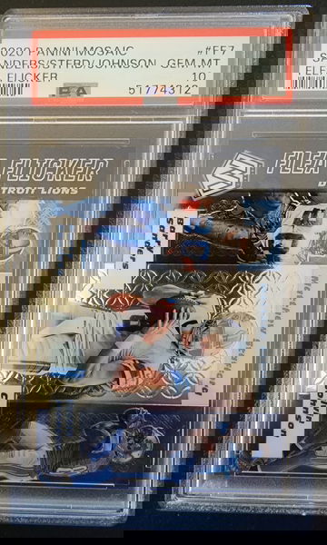 2020 Mosaic Flea Flicker Detroit Lions Sanders/Stafford/Johnson PSA 10