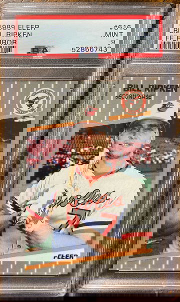 1989 Fleer Bill “Billy” Ripken FF Error #616 PSA 9 Mint