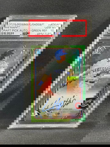 2015 Bowman Chrome 1st Green Refractor /99 Rookie Auto Ian Happ PSA10 POP4