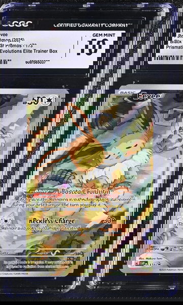 2025 Pokémon Scarlet & Violet Black Star Promo Eevee #SVP173 Holo CGC 10