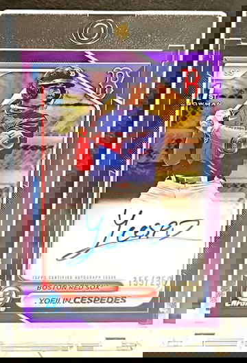 2024 Bowman Chrome Yoeilin Cespedes Auto 1st Purple Refractor /250 Red Sox