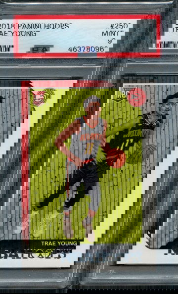 2018-19 Panini NBA Hoops #250 Trae Young Rookie RC PSA 9