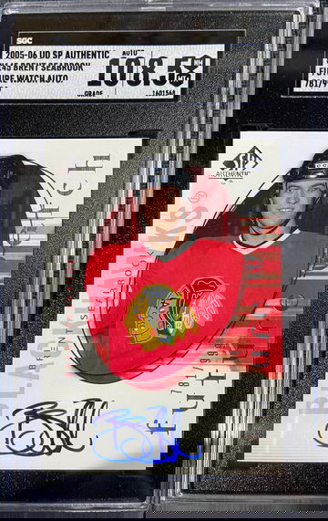 2005-06 Upper Deck SP Authentic Future Watch Rookie Auto /999 Brent Seabrook SGC 10/8.5