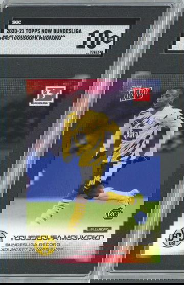 2020-21 YOUSSOUFA MOUKOKO TOPPS NOW BUNDESLIGA #045 RC SGC 10 GEM MINT
