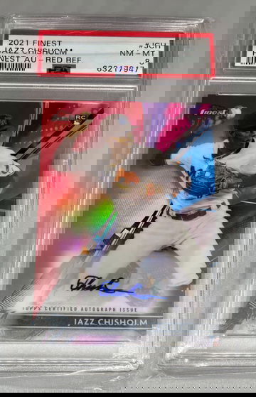 2021 POP 1 Topps Finest Jazz Chisholm Rookie Red Refractor Auto 5/5 🔥🔥🔥🔥🔥