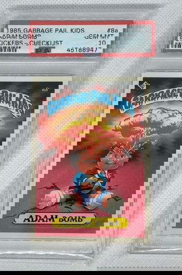 Adam Bomb 1985 Garbage Pail Kids Stickers Checklist #8a Psa 10