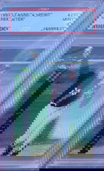 1992 CLASSIC 4 SPORT DEREK JETER #231 PSA 9 