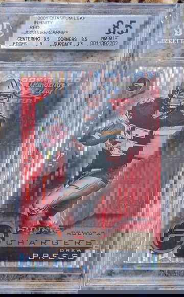 2001 Quantum Leaf Infinity Red DREW BREES 04/35 #202