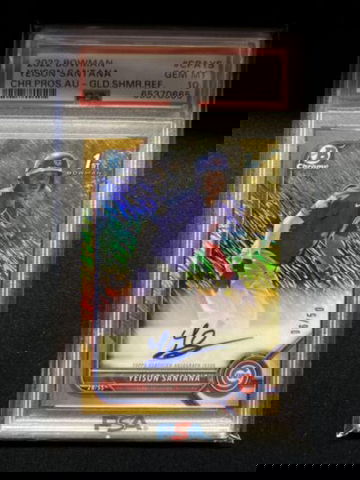 2022 Bowman YEISON SANTANA #CPAYS PSA 10