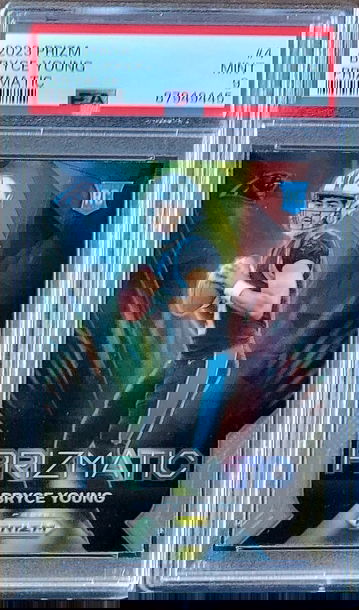 2023 BRYCE YOUNG Panini PRIZMATIC Prizm PSA 9 Rookie RC #44