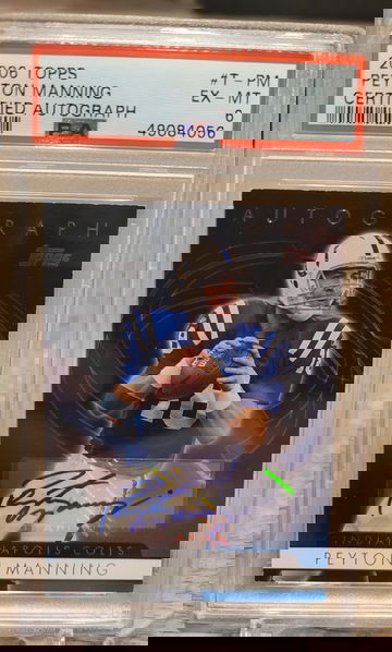 2006 Topps Peyton Manning Certified Autograph PSA 6