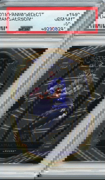 Lamar Jackson 2018 Select Premier Level Rookie PSA 10