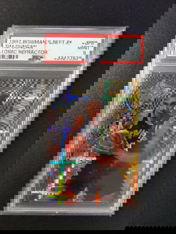 1997 Bowman's Best PK #BP8 Tim Duncan Atomic Refractor PSA 9        