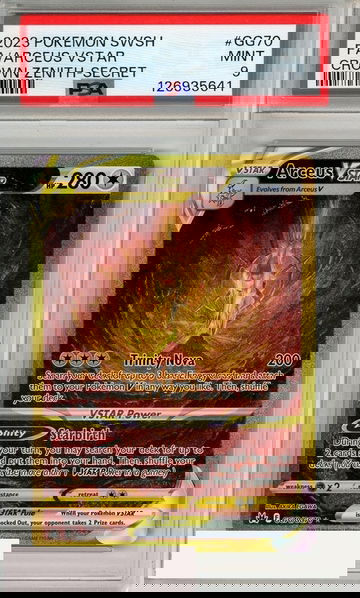 2023 POKEMON SWSH CROWN ZENITH FA ARCEUS VSTAR #GG70 SECRET PSA 9
