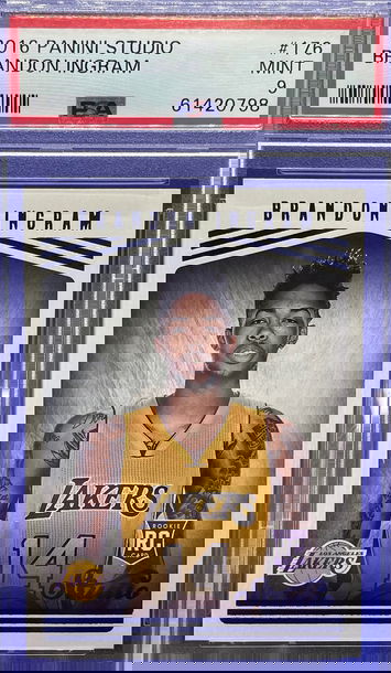BRANDON INGRAM 2016 PANINI STUDIO ROOKIE RC PORTRAIT PSA 9 MINT LA LAKERS