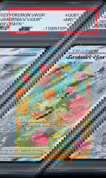 2023 Pokemon Crown Zenith Galarian Gallery Gardenia's Vigor #GG61 Full Art PSA 9