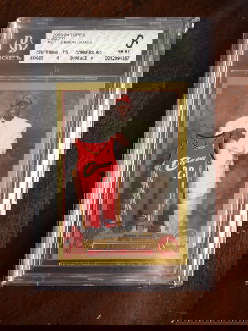 2003 Lebron James Topps Gold /99 BGS 8 #221 Rookie RC 
