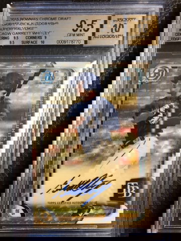 Garrett Whitley BGS 9.5/10 2015 Bowman Chrome SUPERFRACTOR RC 1/1 Auto