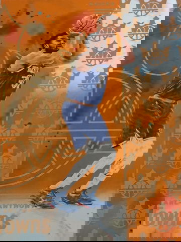 2024-25 Panini Court Kings Karl Anthony Towns SP /75 Orange Jersey Color Match!